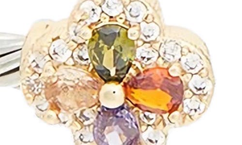 Juvell Cubic Zirconia Textured Cuff Bracelet In Multi