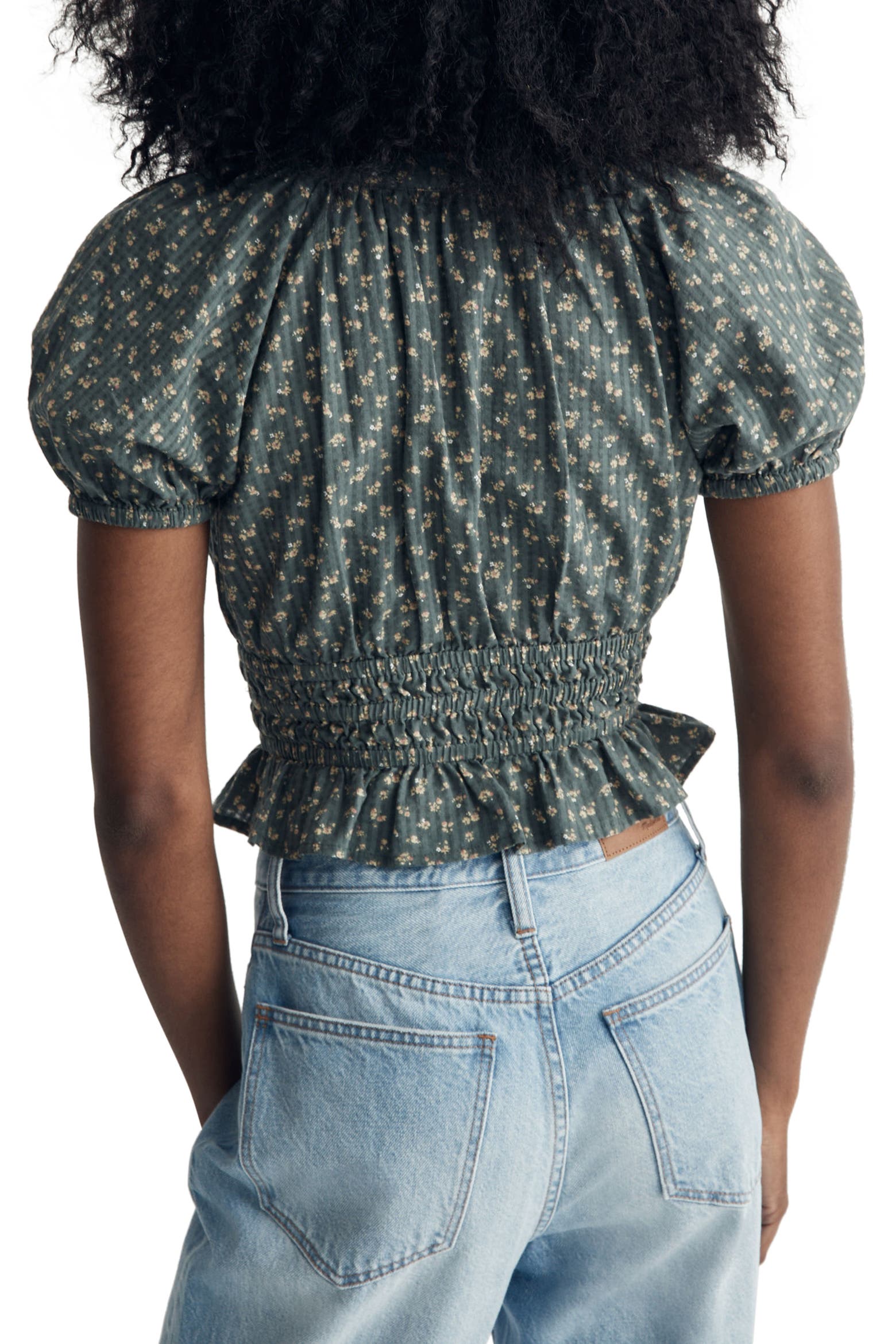 Manon Style Madewell Manon Cotton Check Voile Top (Women) | Nordstromrack