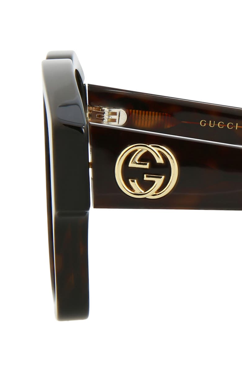 Gucci 56mm Square Recrangle Sunglasses, Alternate, color, 