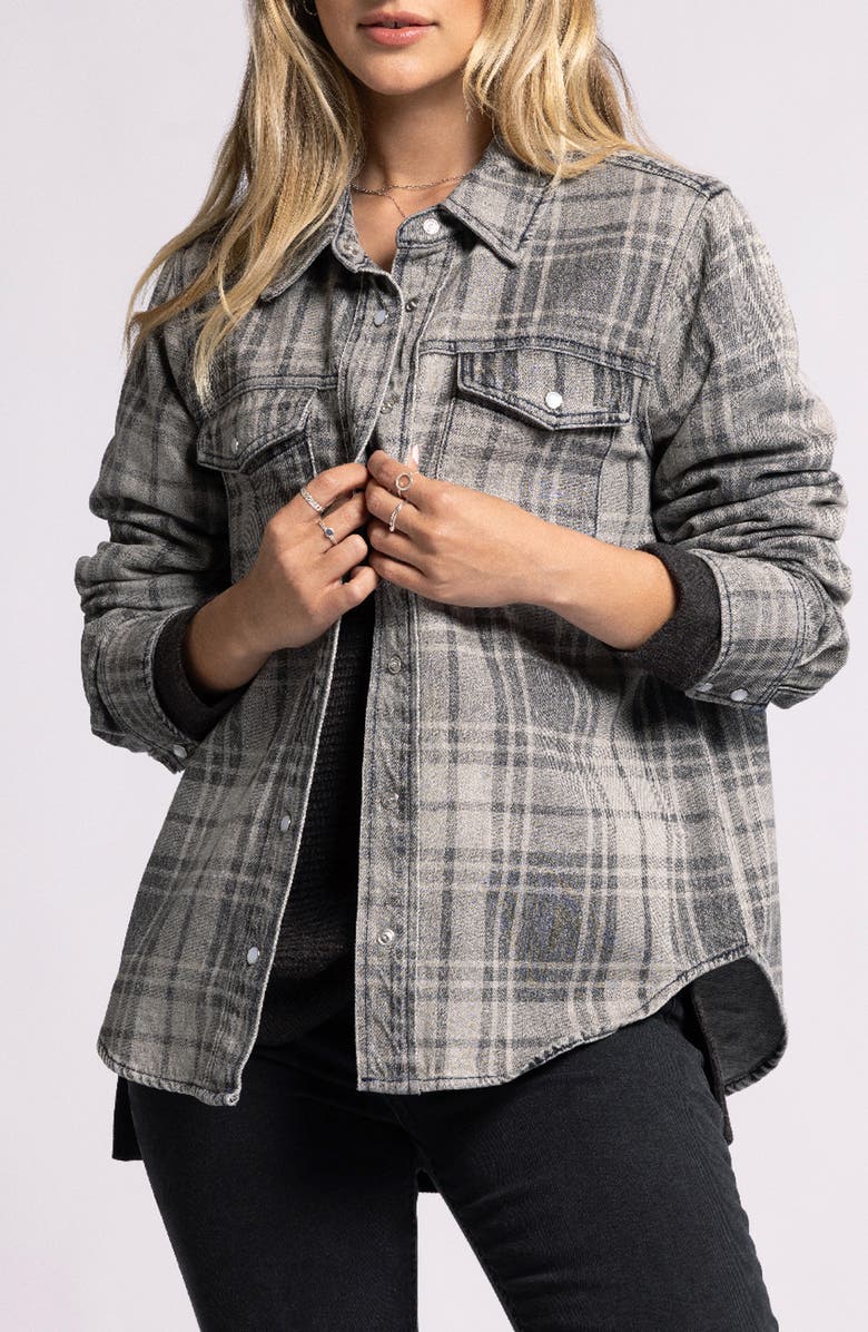 Thread & Supply Pippin Jacket, Main, color, Black Discharge Plaid