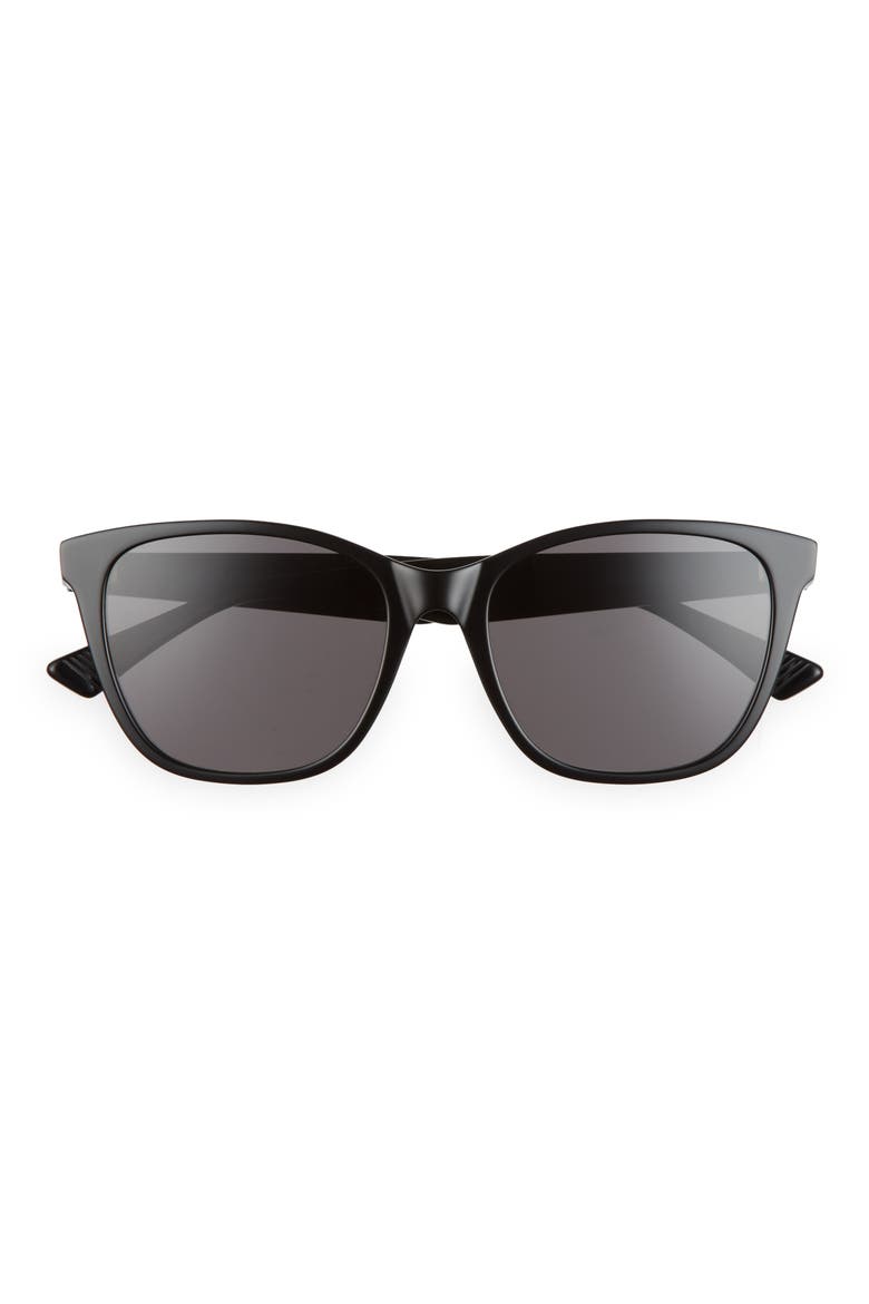 55mm Cat Eye Sunglasses, Main, color, BLACK