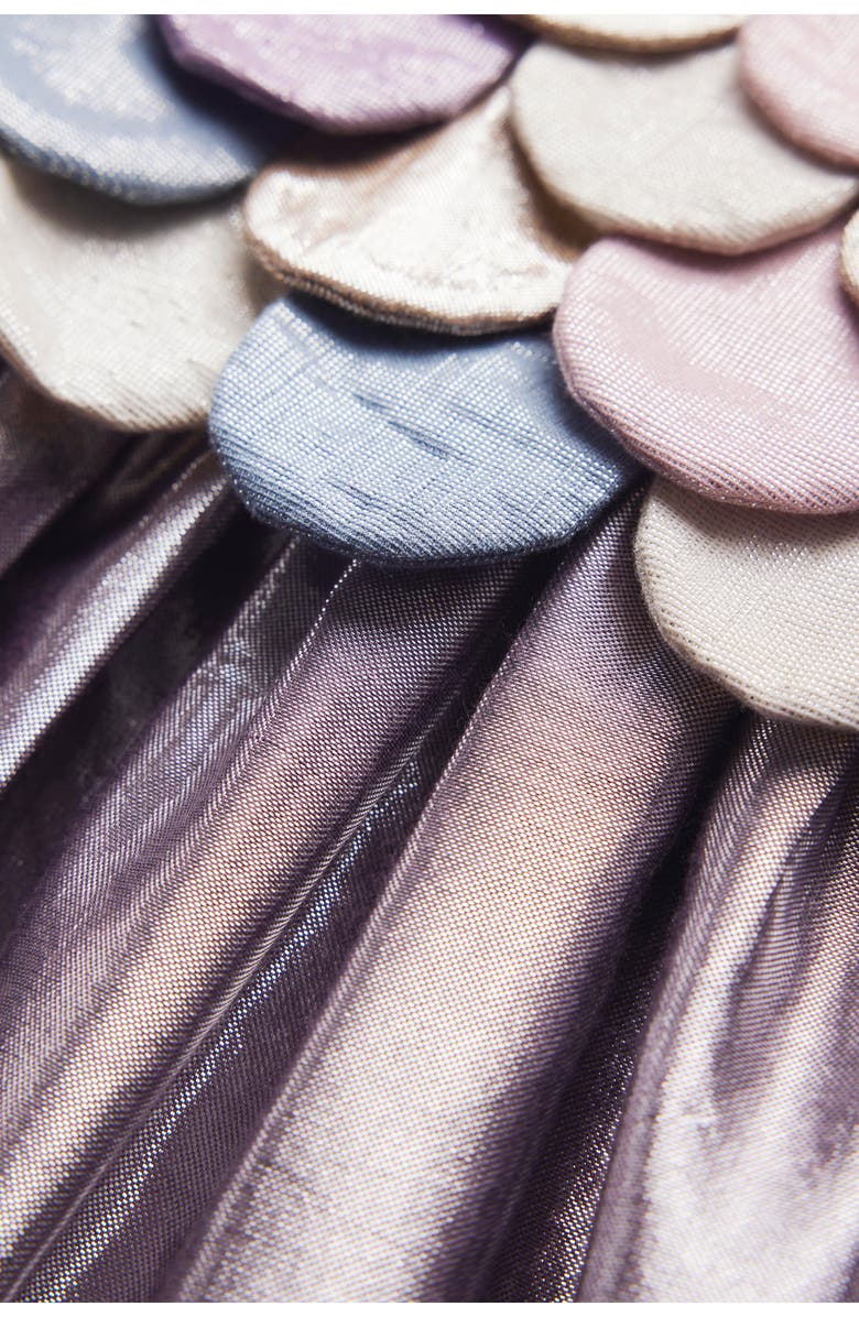 Mini Boden Kids' Metallic Mermaid Party Dress, Alternate, color, Purple Multi Mermaid Metallic