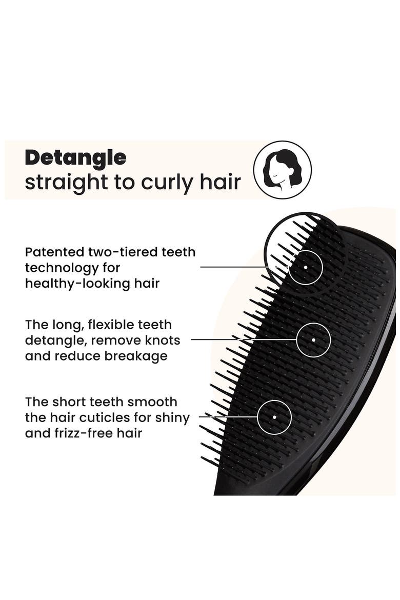 Ultimate Detangler Hairbrush - Straight to Wavy, Alternate, color, BLACK