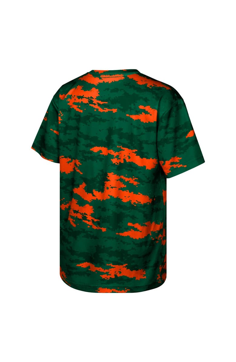 Outerstuff Youth Green Miami Hurricanes Scrimmage Sublimated T-Shirt, Alternate, color, Green