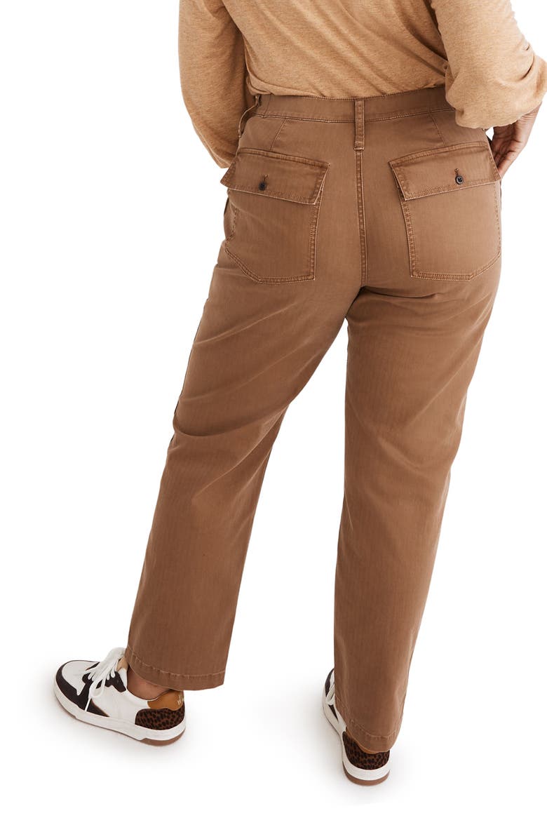 Madewell The Curvy Perfect Straight Workwear Pants, Alternate, color, 