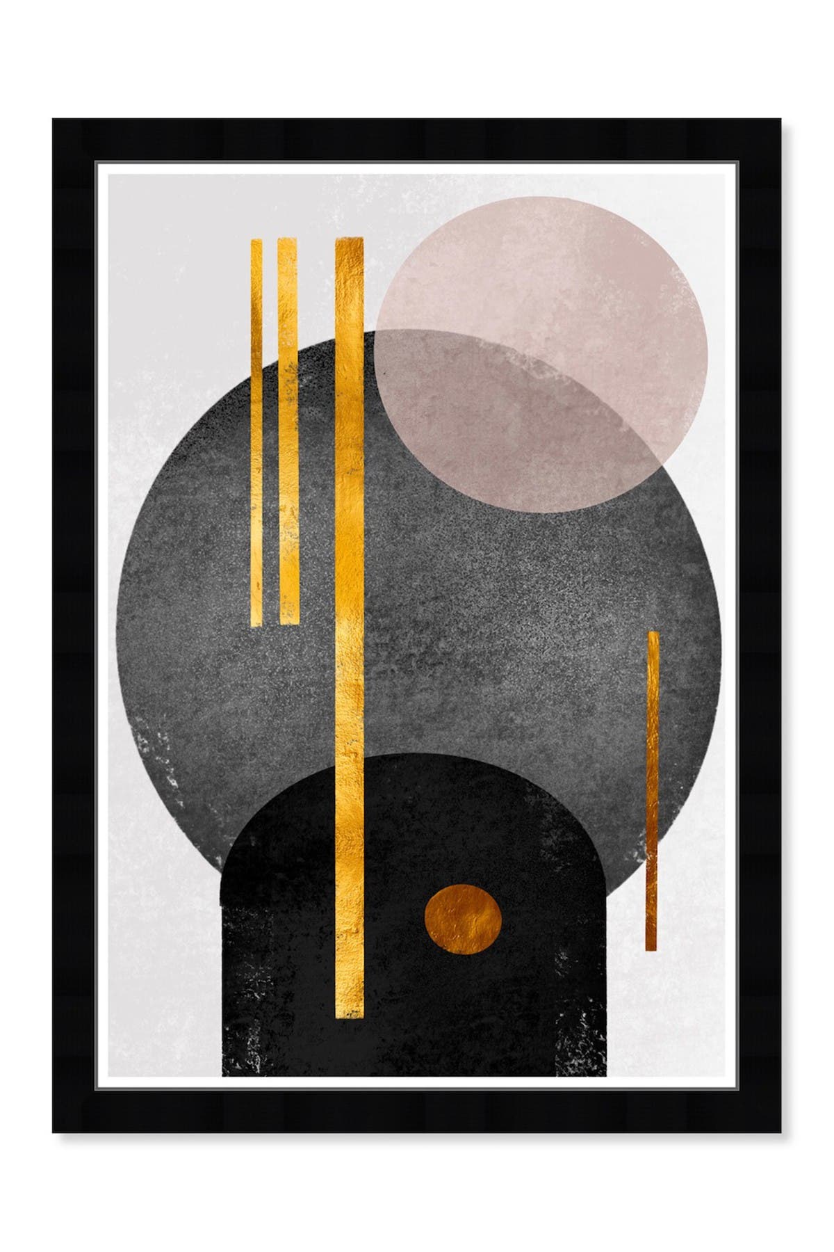 Wynwood Studio Modern Day Shapes Beige Framed Wall Art