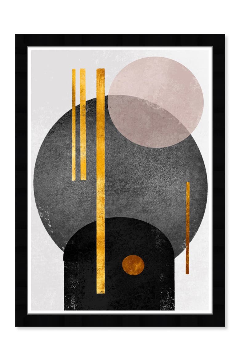 Modern Day Shapes Beige Framed Wall Art, Main, color, BEIGE