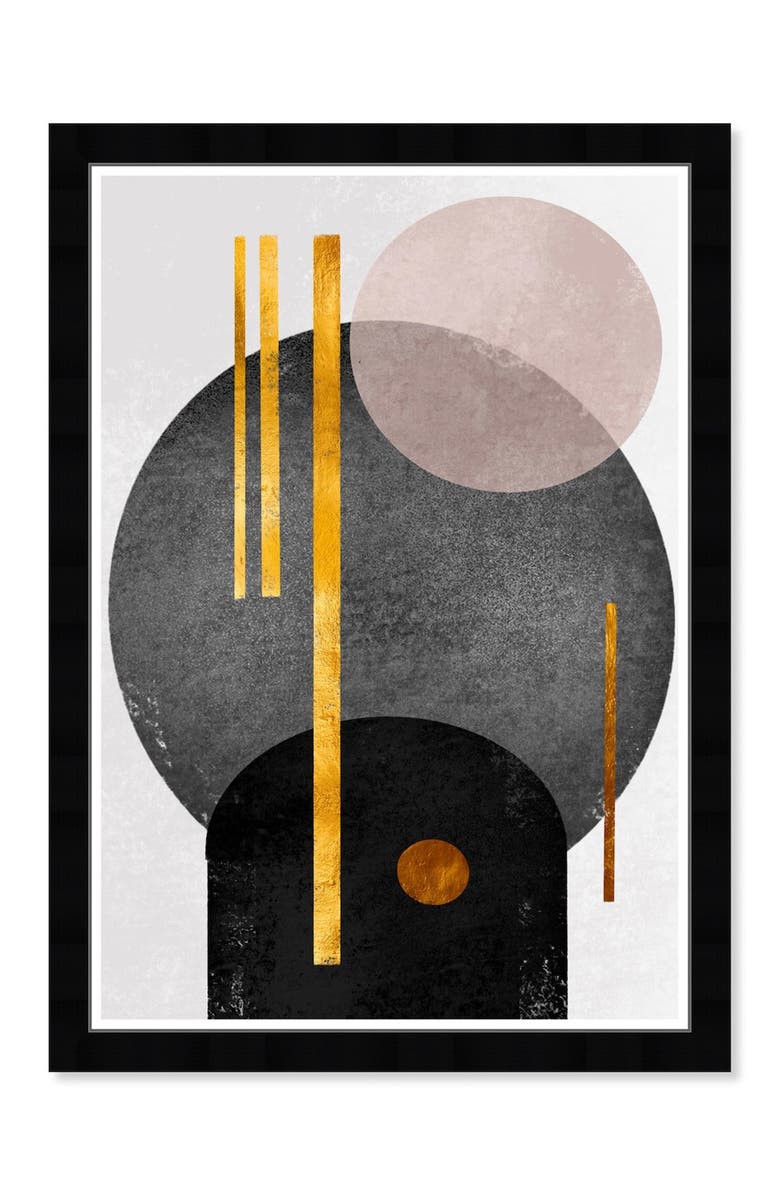 Wynwood Studio Modern Day Shapes Beige Framed Wall Art, Main, color, Beige