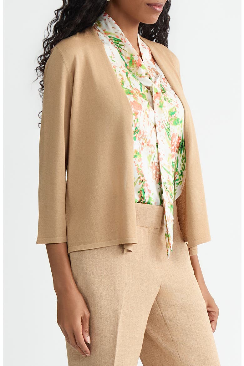 Self Edge Open Front Cardigan, Alternate, color, TOASTED WHEAT