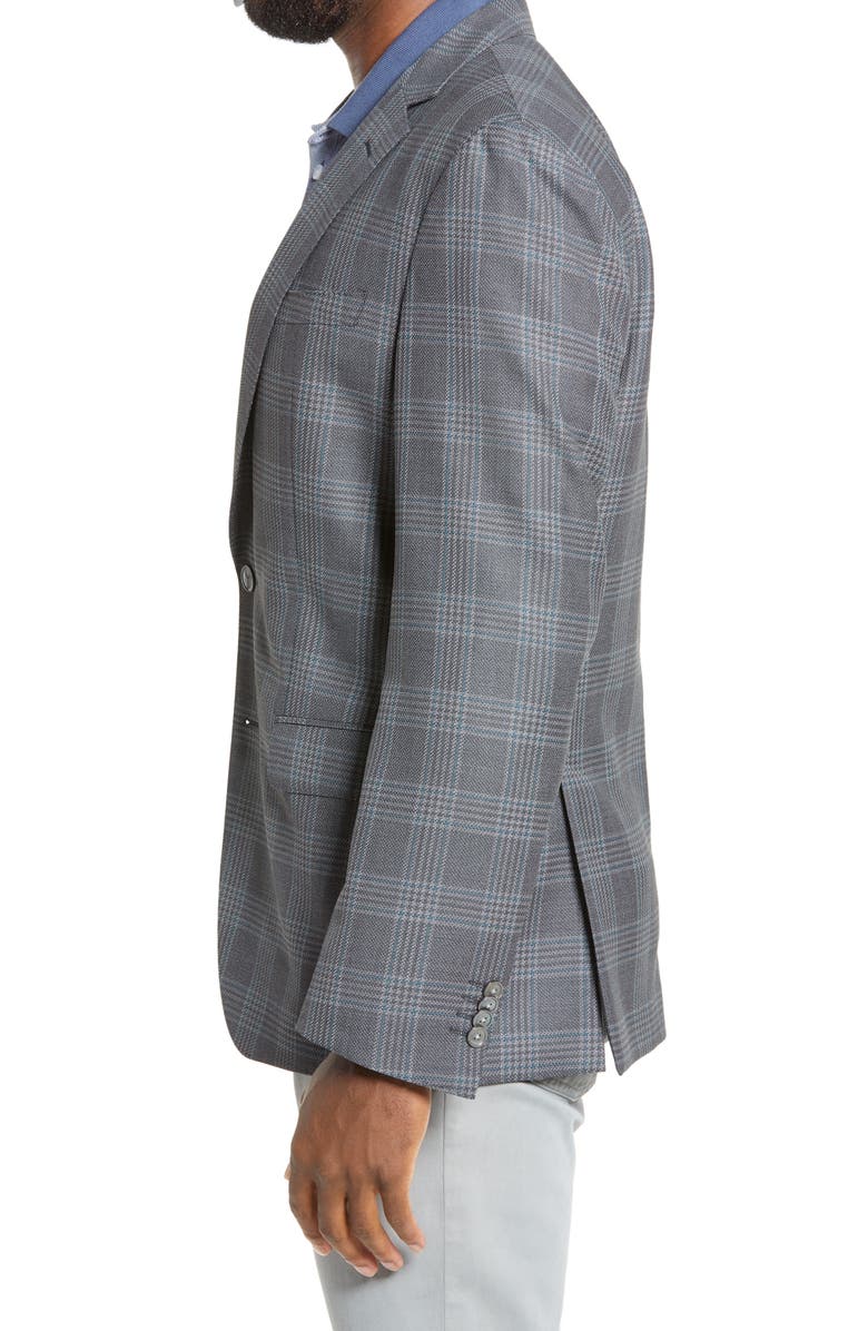 BOSS Hartlay Slim Fit Plaid Wool Sport Coat, Alternate, color, 