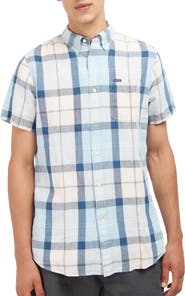 Barbour Angus Tailored Fit Plaid Short Sleeve Button-Down Shirt