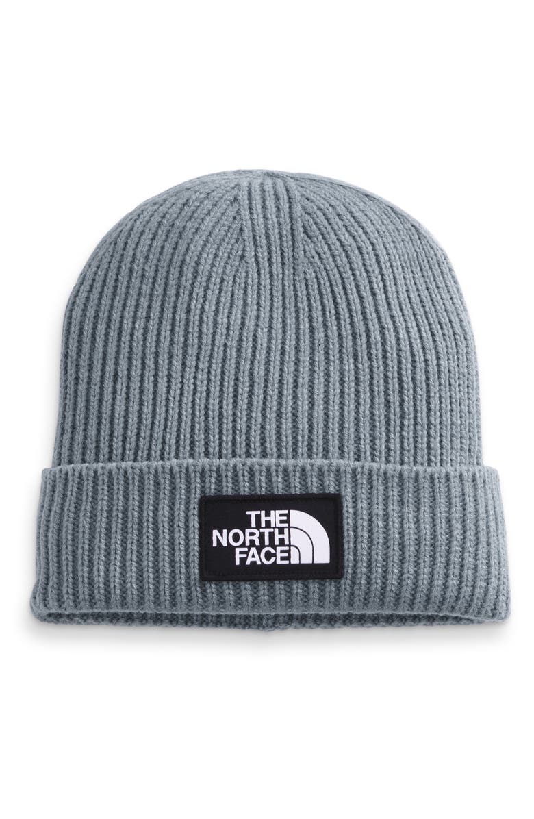 The North Face Logo Cuff Beanie, Main, color,