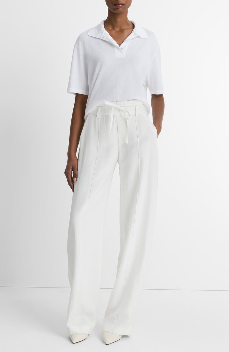 Vince Easy Cotton Polo, Alternate, color, Optic White