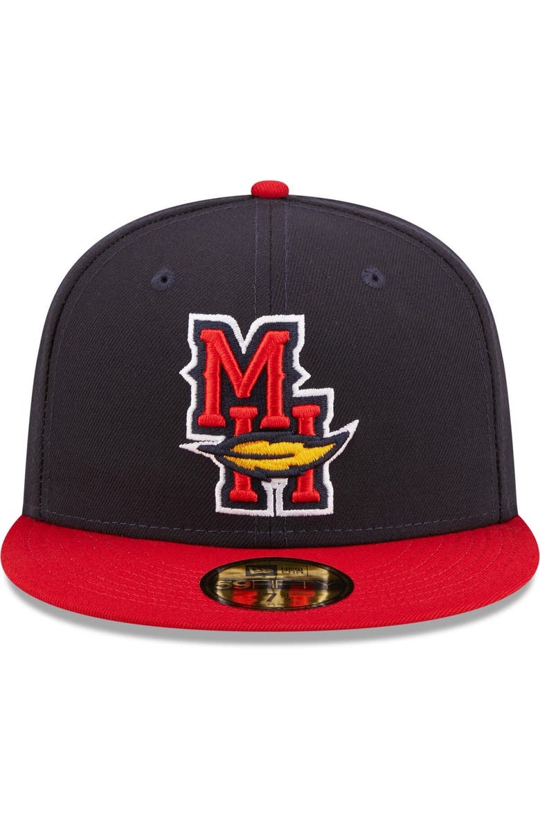 New Era Men's New Era Navy Toledo Mud Hens Authentic Collection 59FIFTY Fitted Hat, Alternate, color,