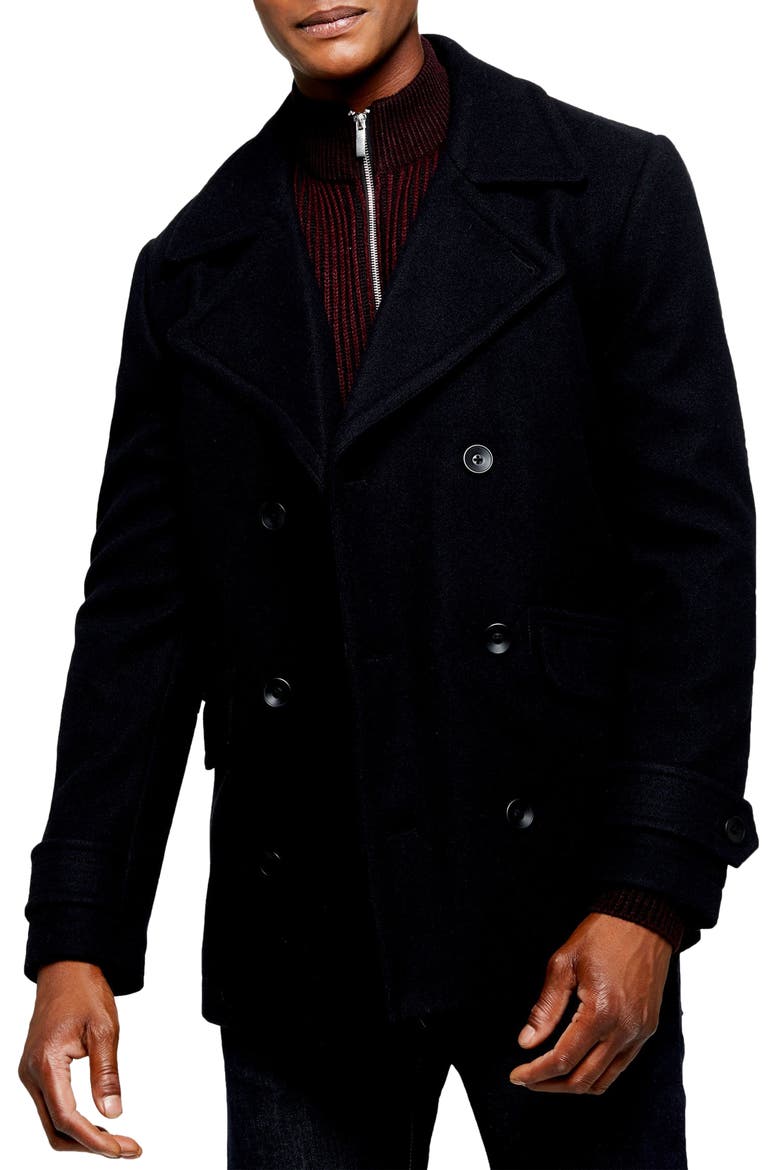 Classic Fit Peacoat, Main, color, NAVY BLUE