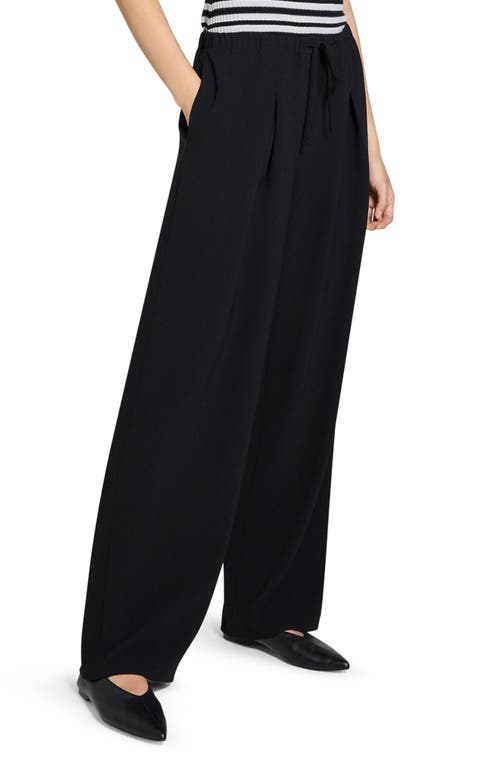 Theory Pocketed Elastic Waistband Trousers In Black