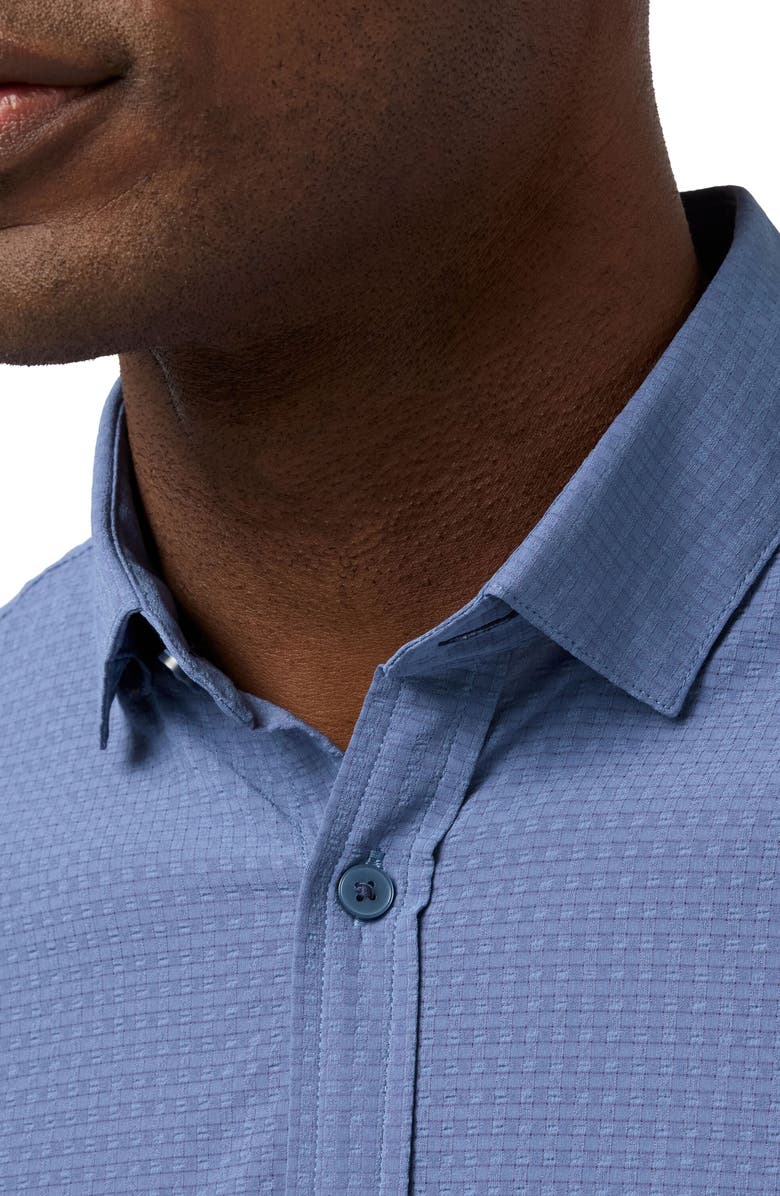 Mizzen+Main Porter Trim Fit Short Sleeve Performance Button-Up Shirt, Alternate, color, 