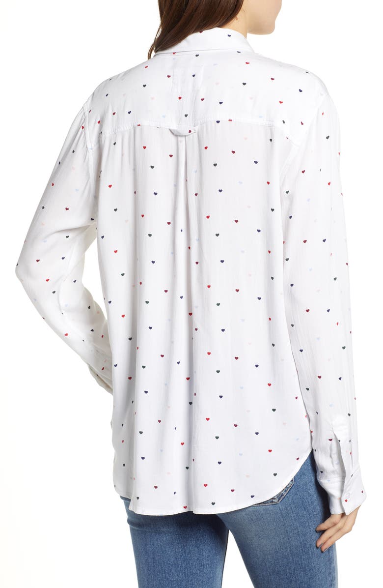 Rails Rocsi Heart Print Shirt, Alternate, color, 