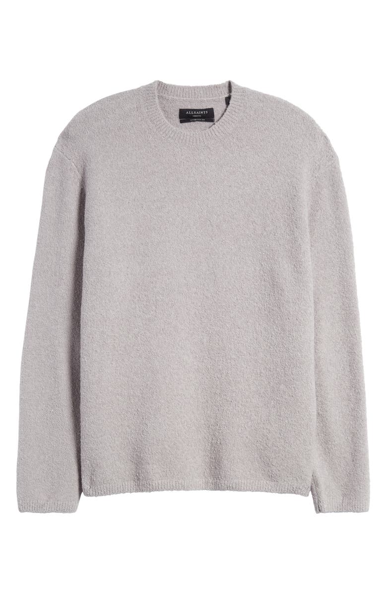 AllSaints Eamont Organic Cotton Blend Crewneck Sweater, Alternate, color, Concrete Grey