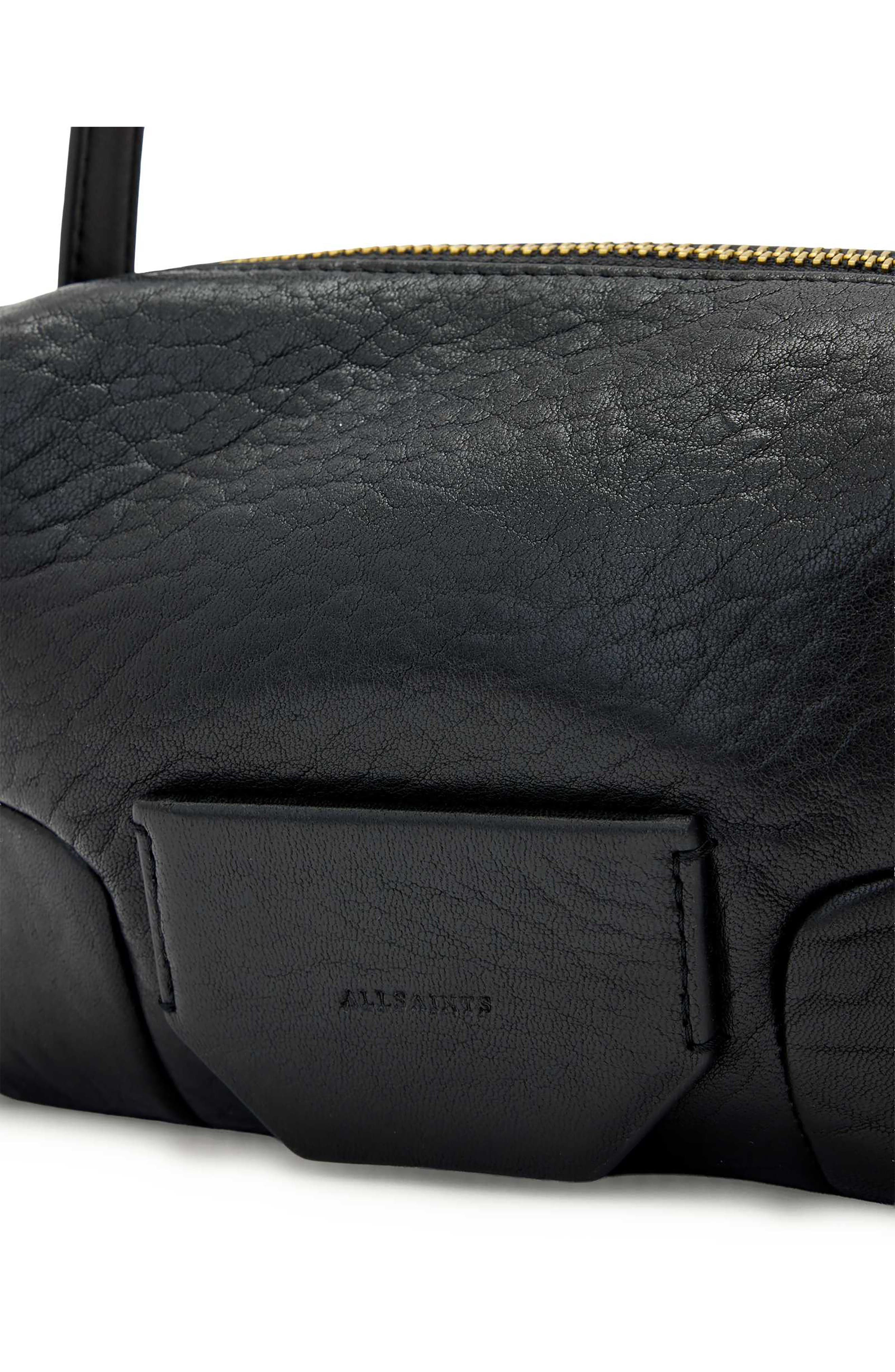 AllSaints Micro Ares Crossbody Bag, Alternate, color, Black