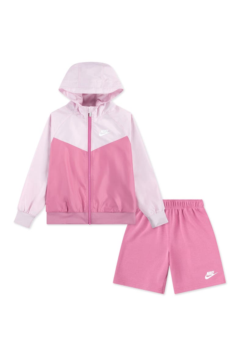 Kids' Windbreaker & Shorts Set, Main, color, MAGIC FLAMINGO