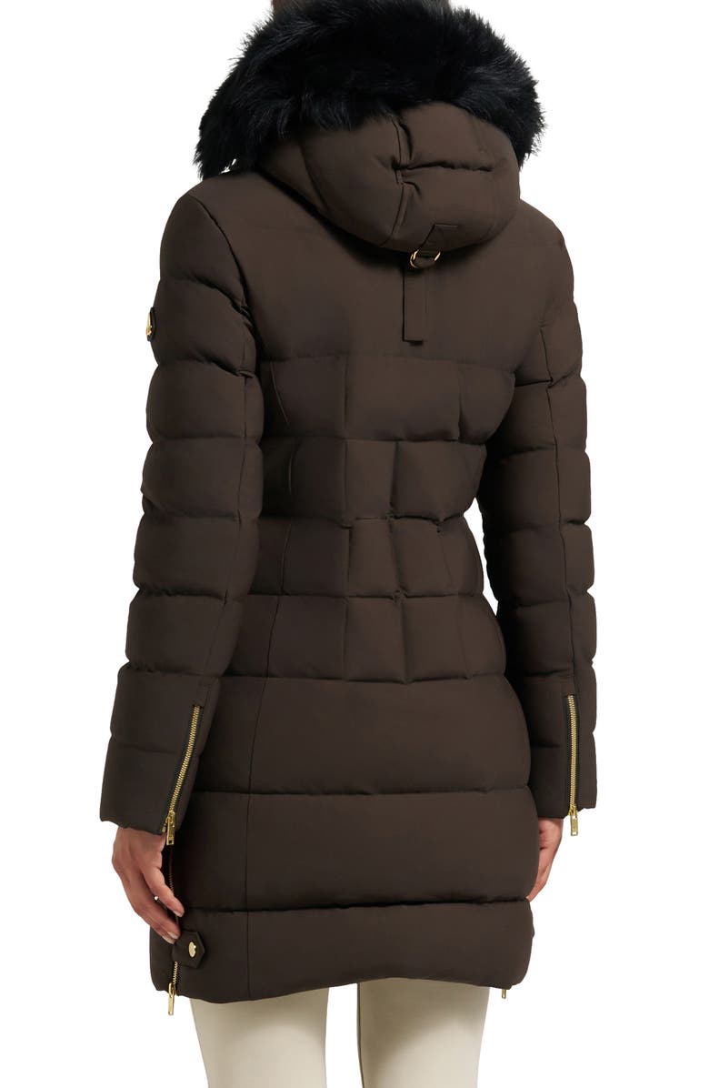 Moose Knuckles Watershed 3 Genuine Shearling Trim Down Parka, Alternate, color, Espresso W/ Black