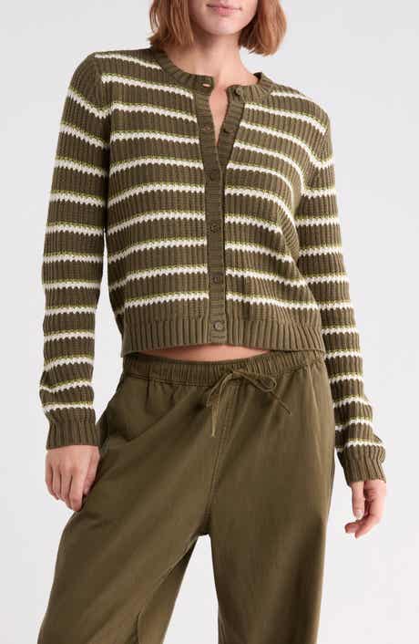Felicity Crewneck Cotton Blend Cardigan