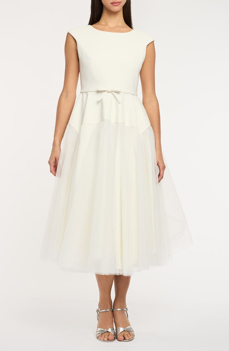 Cinq à Sept Sunnie Tie Waist Dress, Main, color, Ivory