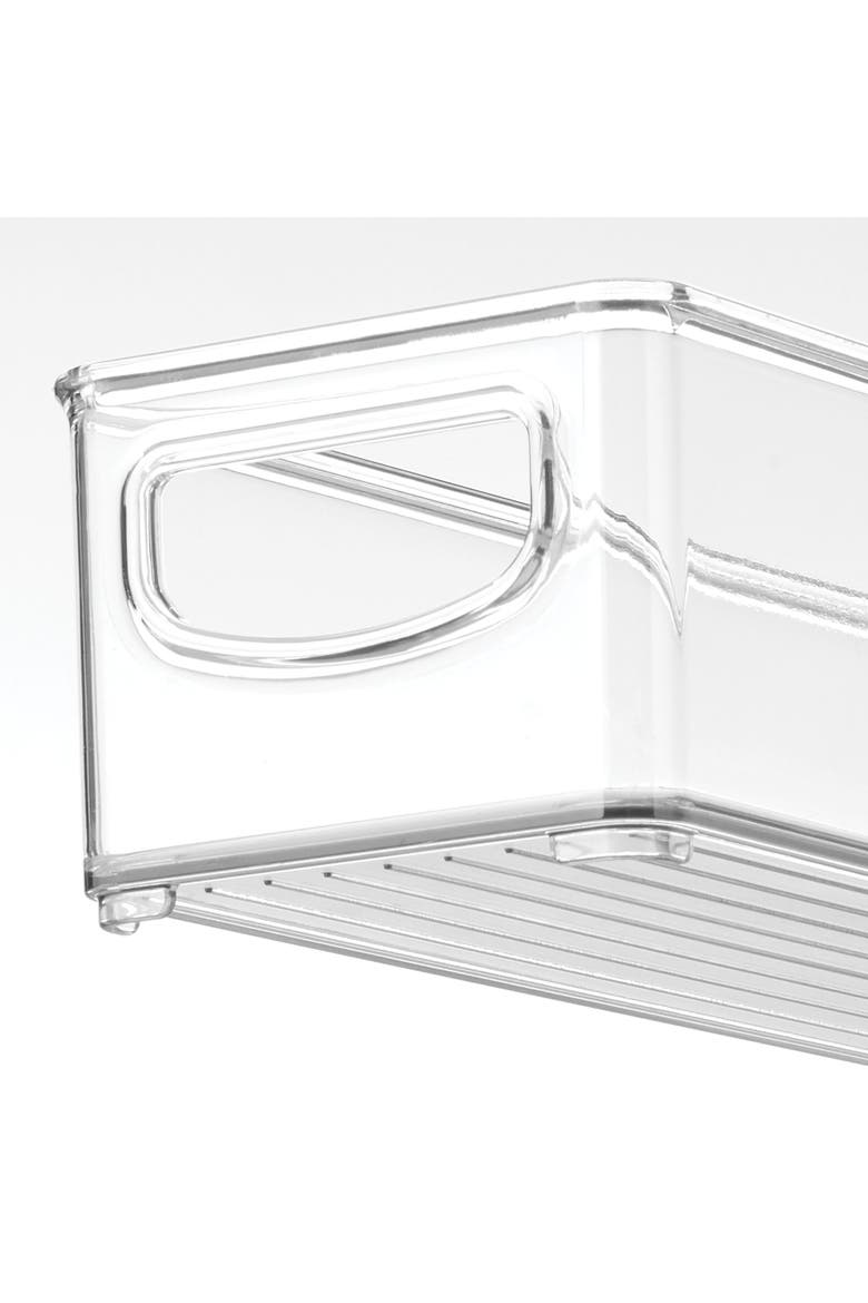 Stackable Pantry Storage Bins with Handles, Set of 4, Clear, Made in USA, Alternate, color, Clear