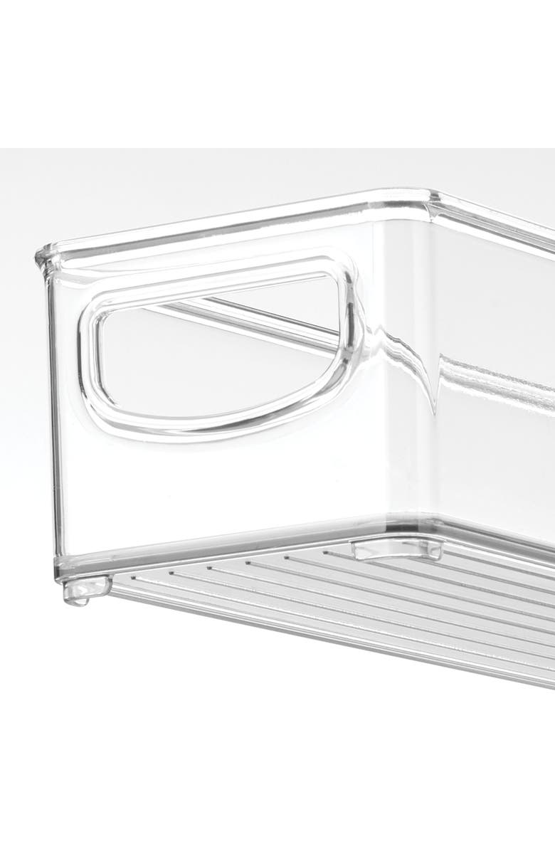 iDesign Stackable Pantry Storage Bins with Handles, Set of 4, Clear, Made in USA, Alternate, color,