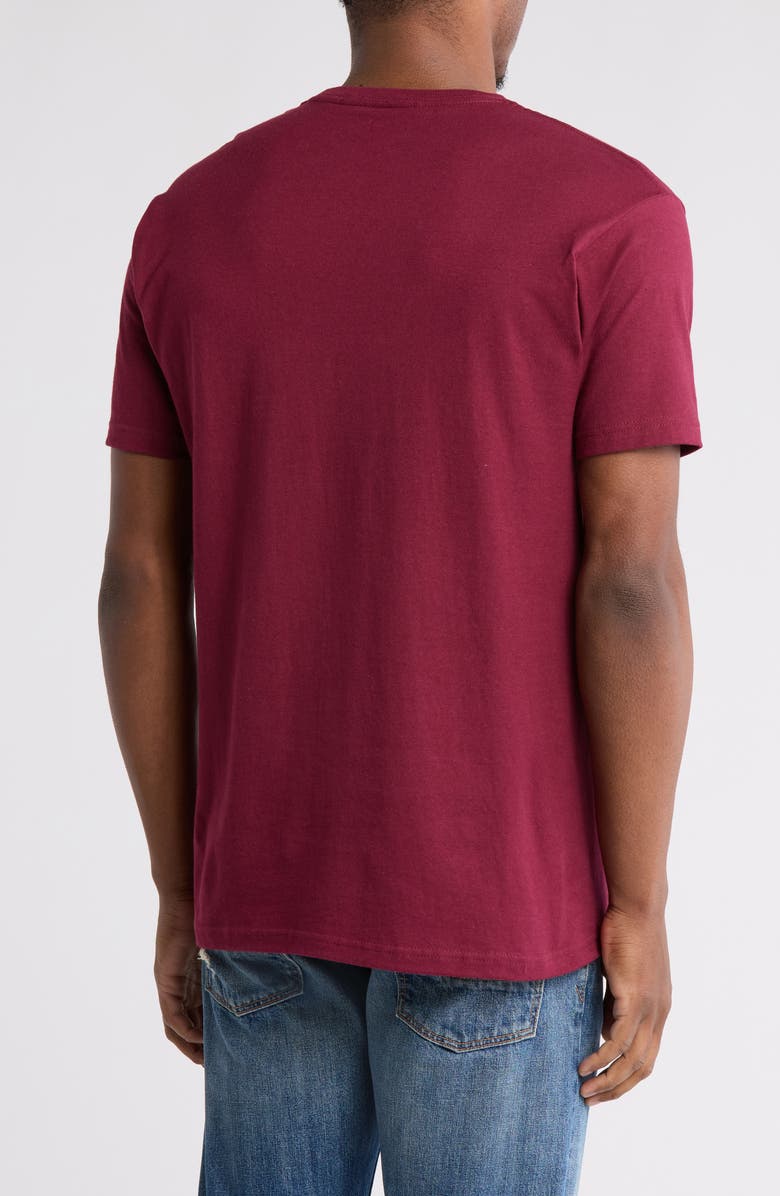 Vans Classic Logo Cotton Crew Tee, Alternate, color, Burgundy Black