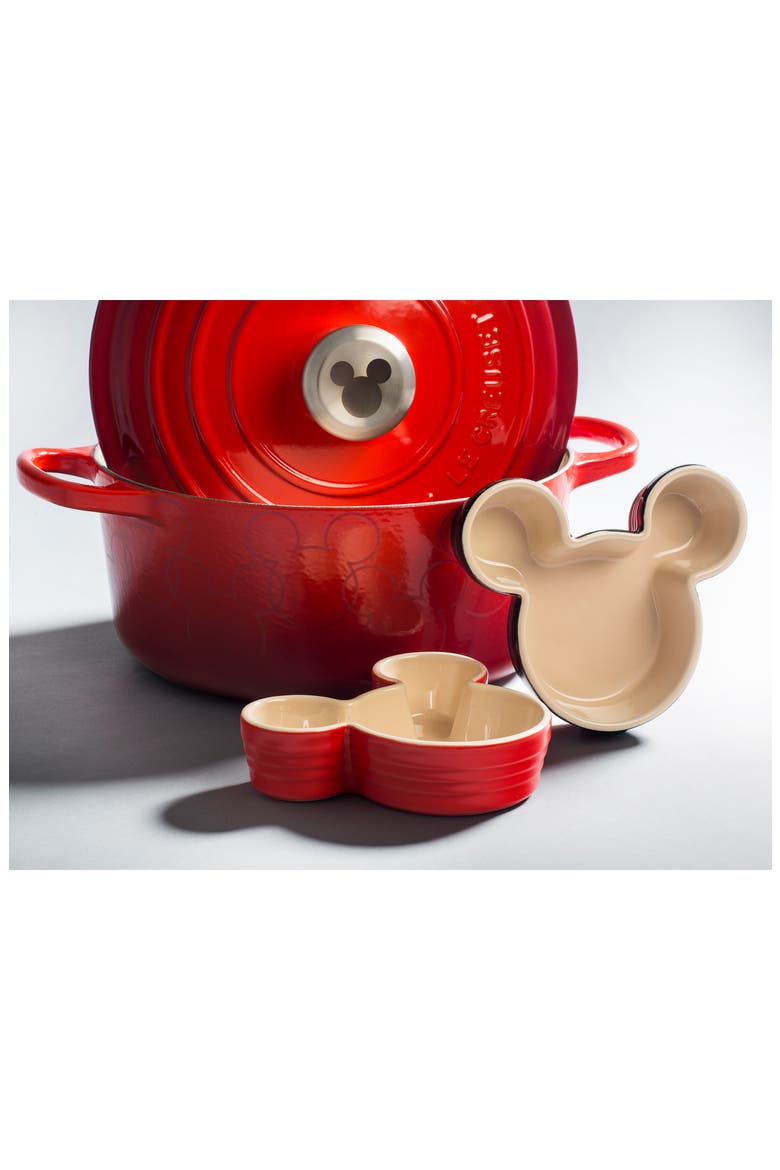 Mickey Mouse Set of 2 Ramekins, Alternate, color, CERISE/ BLACK