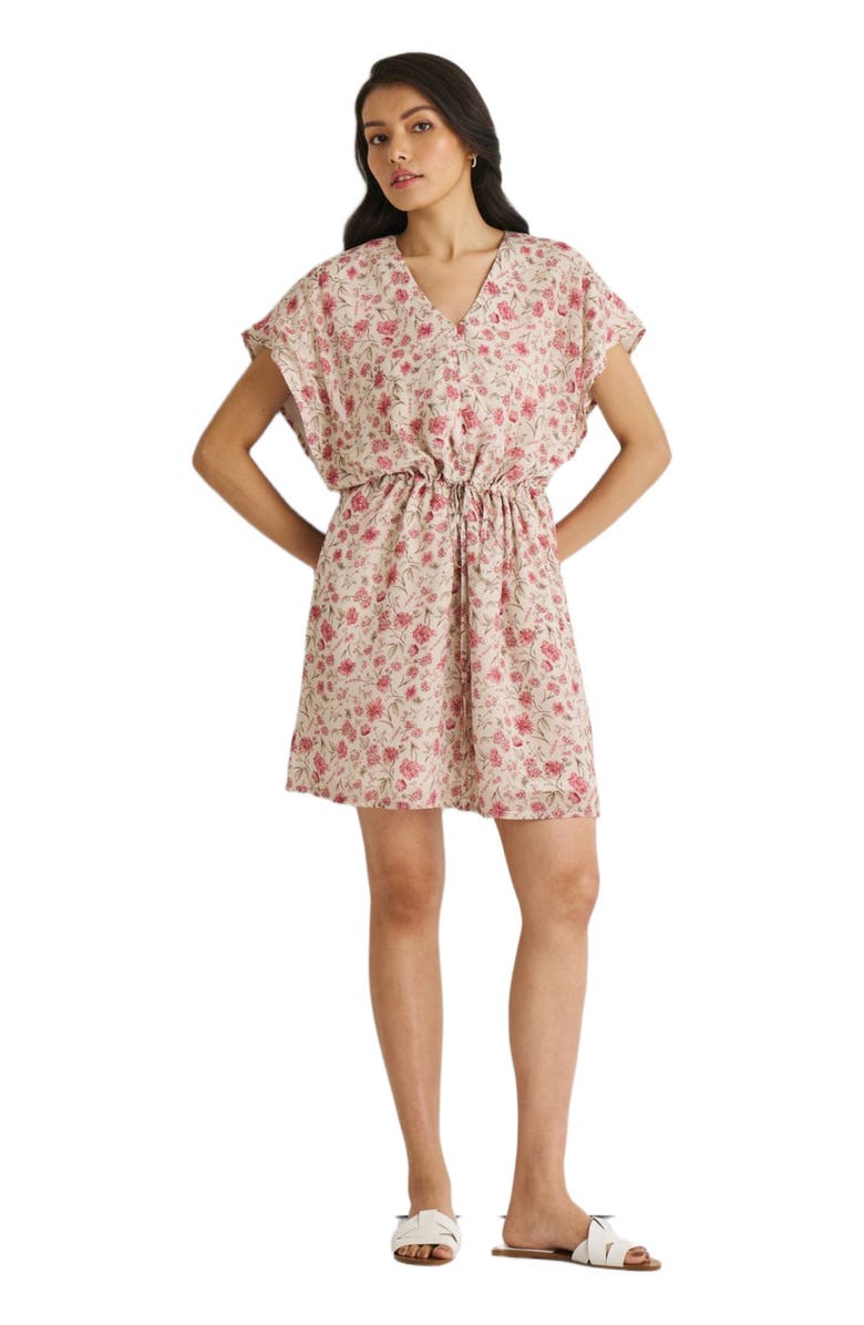 Reistor Relaxed Drawstring Dress, Main, color, Petal Fusion