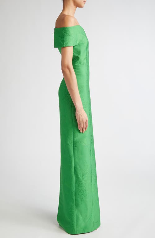 Emilia Wickstead Aislinn Jacquard Maxi Dress In Green