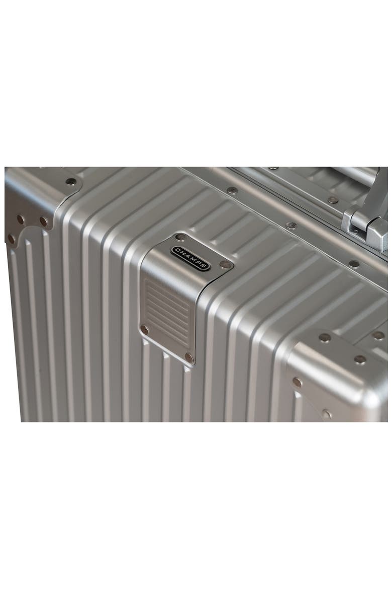 Aluminum Hardside Spinner Suitcase Carry-On, Alternate, color, SILVER