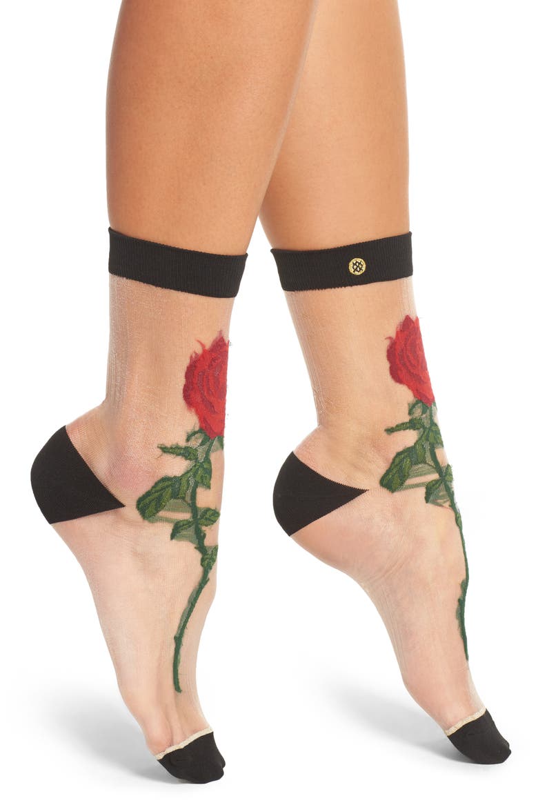 x Disney® Beauty and the Beast The Rose Socks, Main, color, MULTI