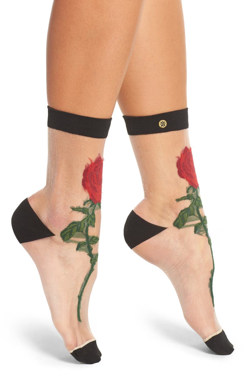 Stance x Disney<sup>®</sup> Beauty and the Beast The Rose Socks, Main, color, 