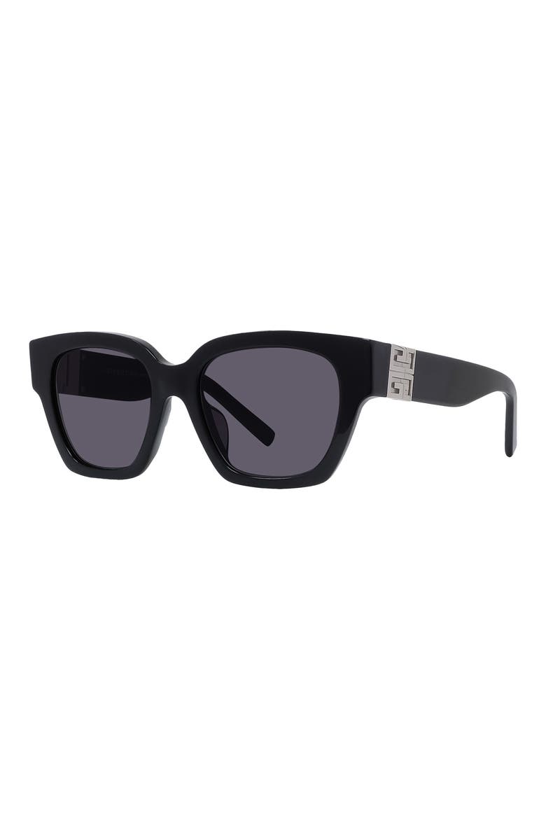 4G 53mm Square Sunglasses, Alternate, color, SBLK/SMK