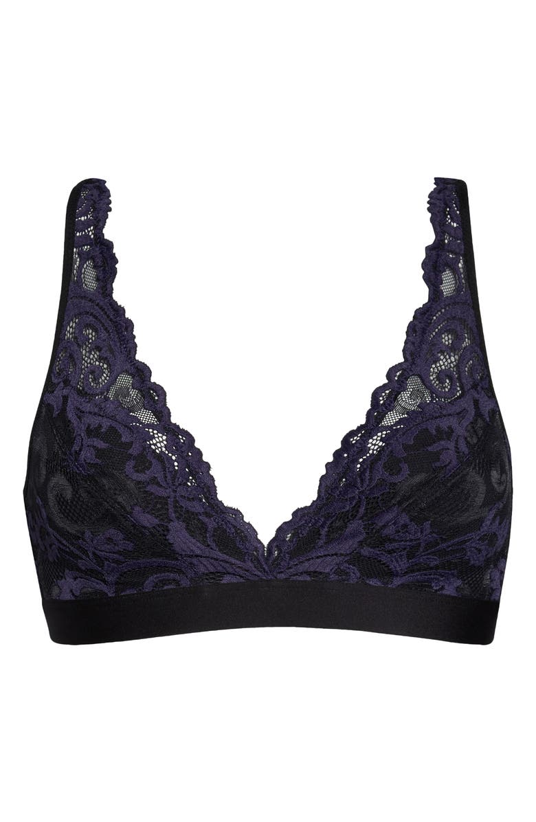 Wacoal Instant Icon Bralette, Alternate, color, Black/ Eclipse