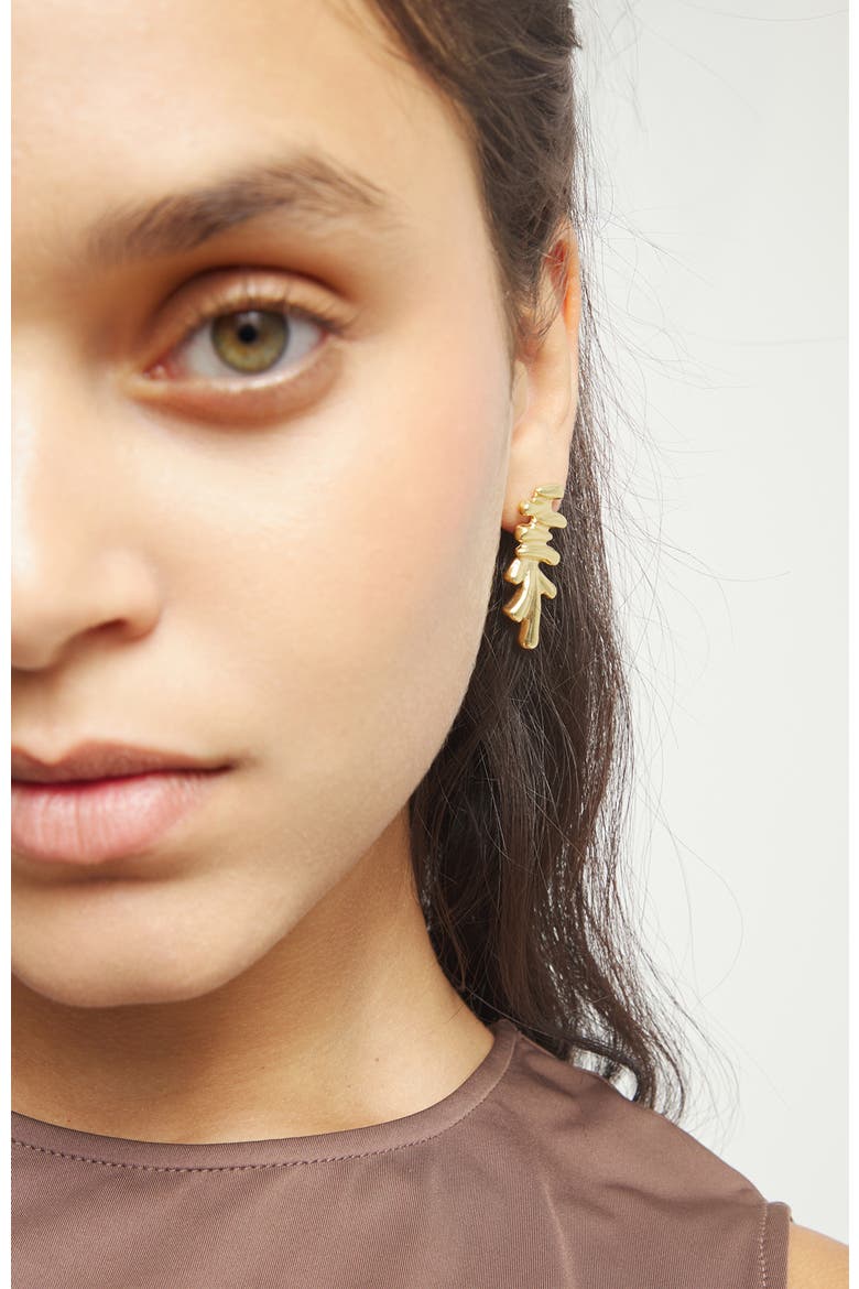 18K Gold-Plated Earrings With Various Tubes, Alternate, color, Gold