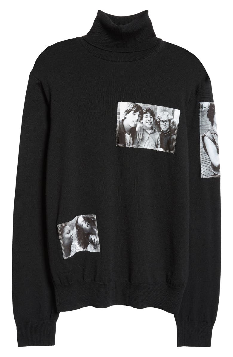 Joseph Szabo Photo Patch Wool Turtleneck Sweater