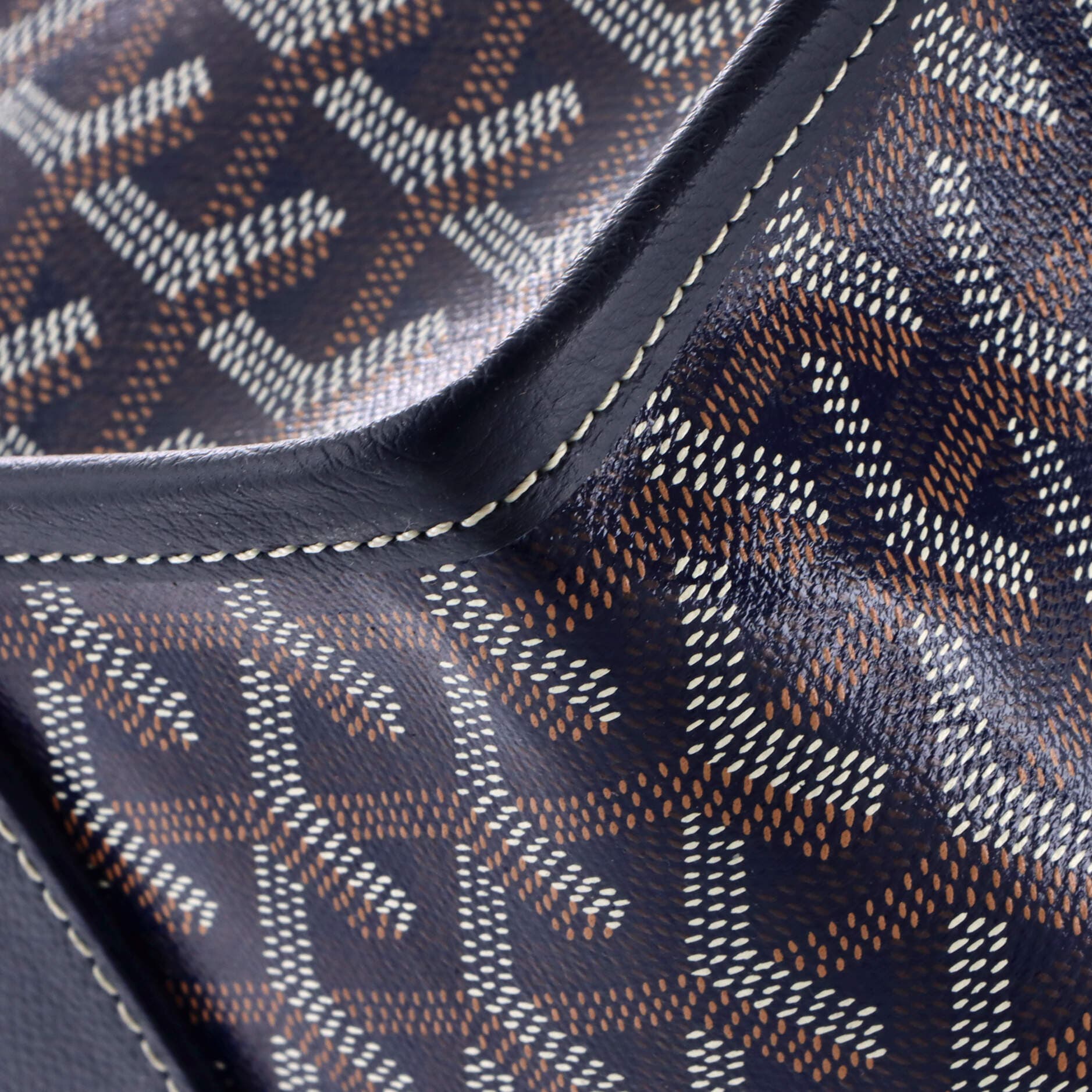 Pre-Owned Goyard Villette Tote Printed Coated Canvas MM, Alternate, color, Blue