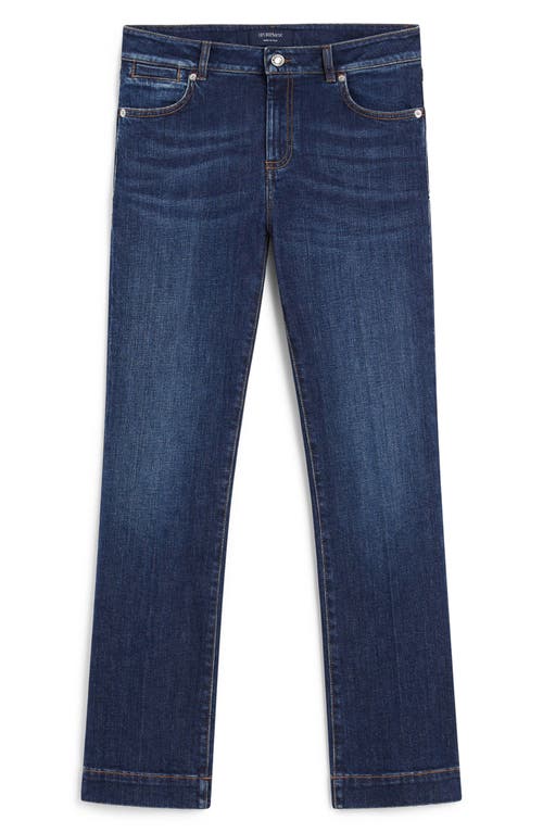 Sportmax Perfect Fit Stretch Denim Crop Jeans In Blue