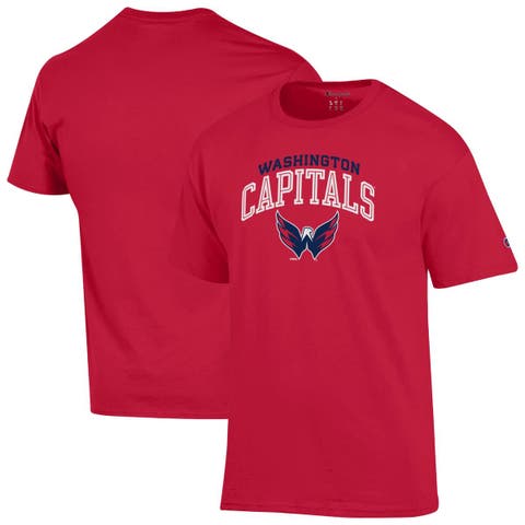 Men's Champion Red Washington Capitals Primary Logo T-Shirt