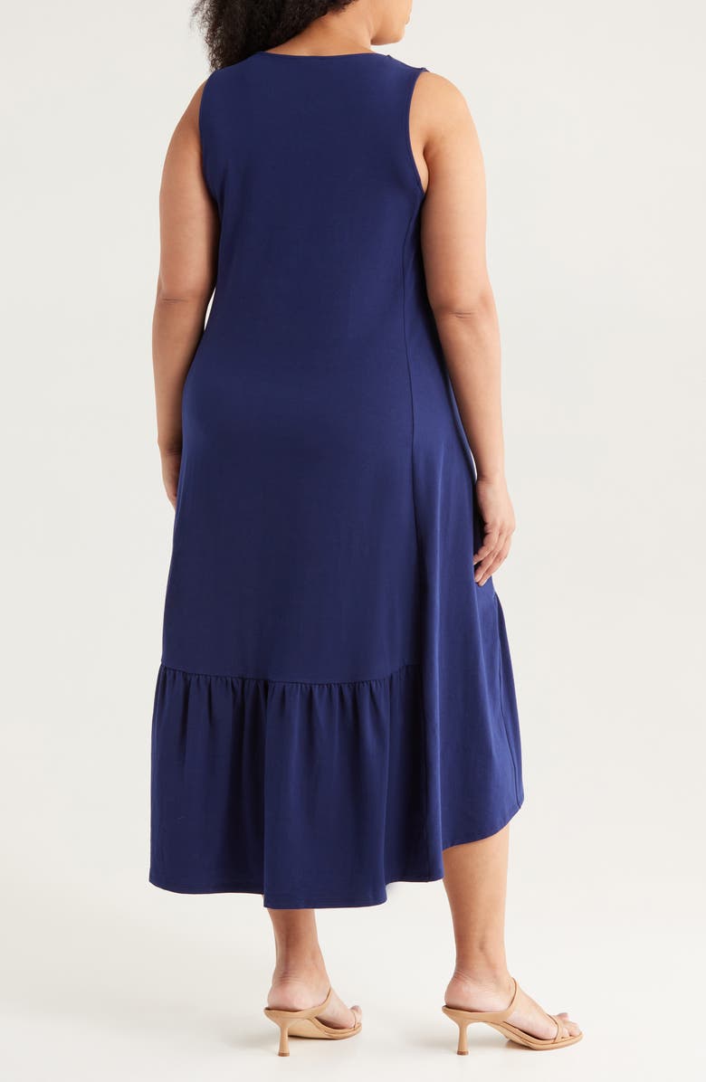 Jones New York Sleeveless Stretch Cotton High-Low Dress, Alternate, color, 