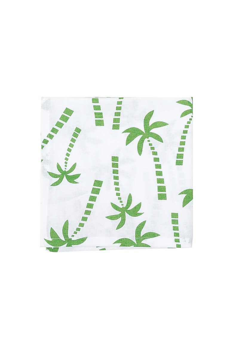 Beachy Palm Cotton Cloth Napkin Set of 6, Main, color, Green