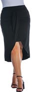 24seven Comfort Apparel Knee Length Tulip Skirt