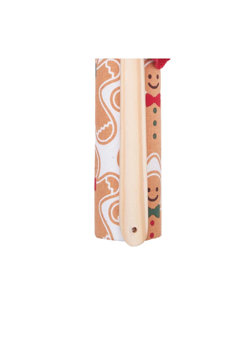Gingerbread Buddies Towel & Spoon Gift Bundle Set of 2, Alternate, color, Orange