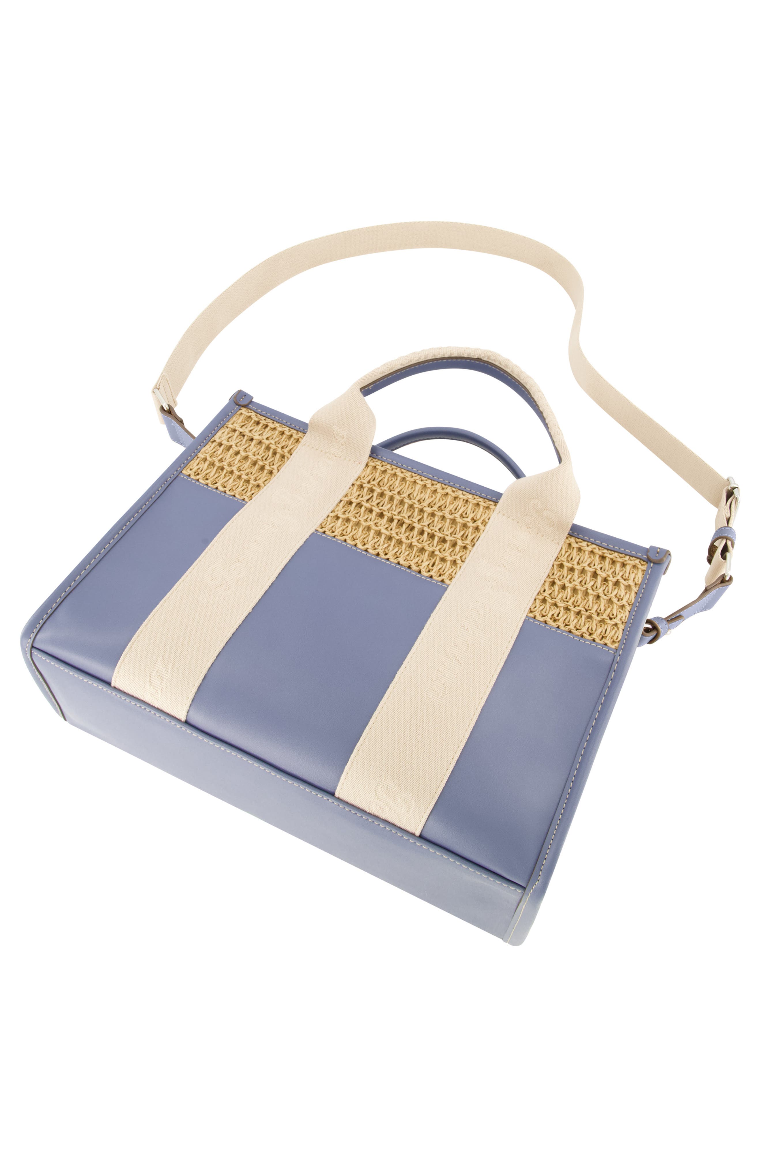 Tommy Bahama Raffia Web Strap Modern Tote Bag, Alternate, color, Navy