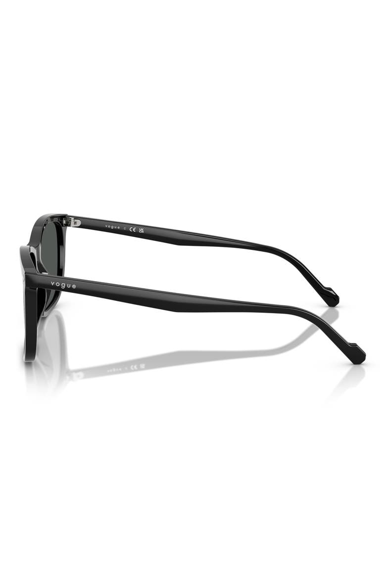 57mm Pillow Sunglasses, Alternate, color, BLACK
